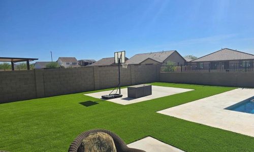 Eco 96 Emerald Synthetic Turf Installed In Backyard